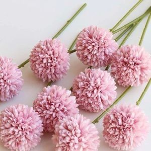 Artificial flower mave dandelion ball 6 pc chrysanthemum arrangement home decor